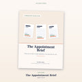 Cover of The Appointment Brief, a 24-page printed perimenopause tracking system by The Quiet Hours